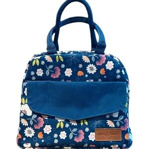 Baloray Floral Blue Women's Insulated Lunch Bag